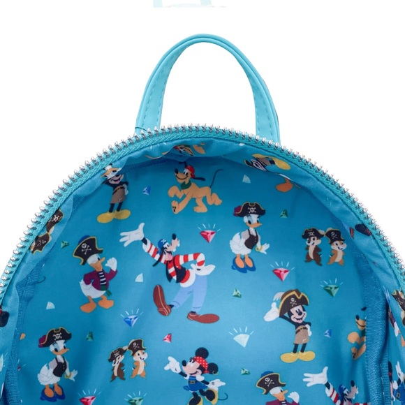 Loungefly Disney Mickey & Friends Pirate Mini Backpack Characters Pirates Bag - Picture 4 of 8